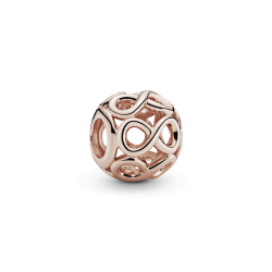 Charm infinito calado Recubrimiento en Oro Rosa de 14k