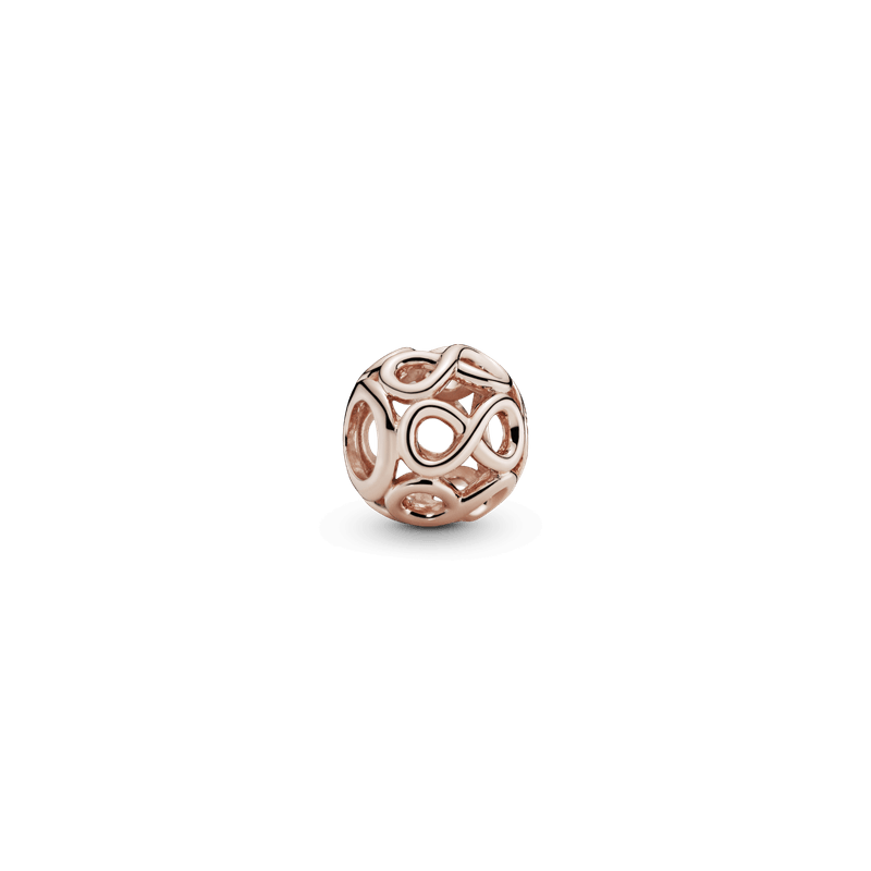 Charm infinito calado Recubrimiento en Oro Rosa de 14k