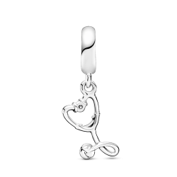 Charm colgante de Estetoscopio en forma de corazón