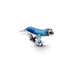 Charm Gecko Azul Metálico Pandora Plata Esterlina