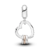 Charm Colgante Corazón Lleno De Amor Recubrimiento en Oro Rosa de 14k