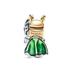 Charm Loki de Marvel Recubrimiento en Oro de 14k | Pandora Plata Esterlina