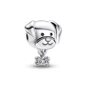 Charm Perro mascota y hueso Pandora Plata Esterlina