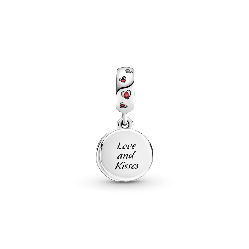 Charm colgante Amor y Besos con Mickey Mouse y Minnie Mouse de Disney.