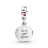 Charm colgante Amor y Besos con Mickey Mouse y Minnie Mouse de Disney.