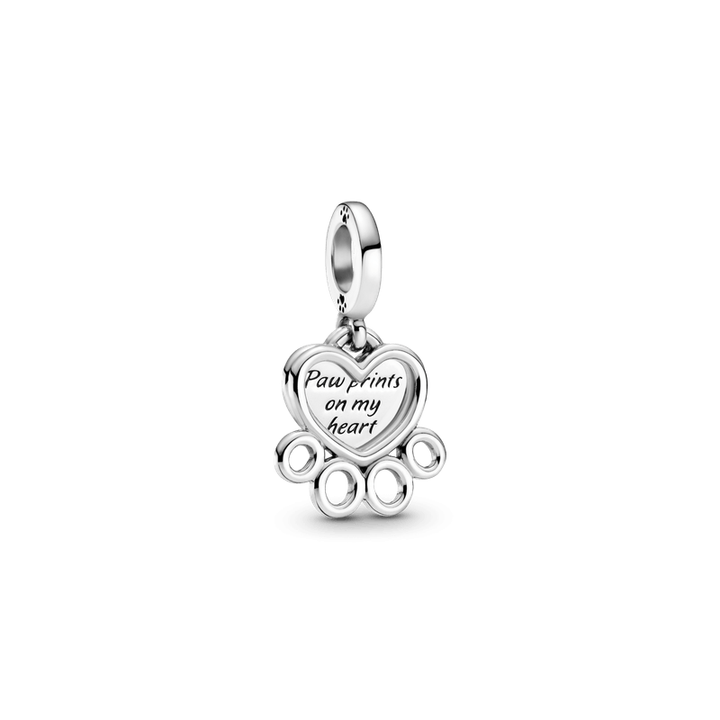 Charm Colgante Corazones E Impresión De Patita