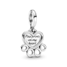 Charm Colgante Corazones E Impresión De Patita