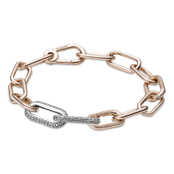 Eslabón De Estilo Doble En Pavé Brillante Pandora Me