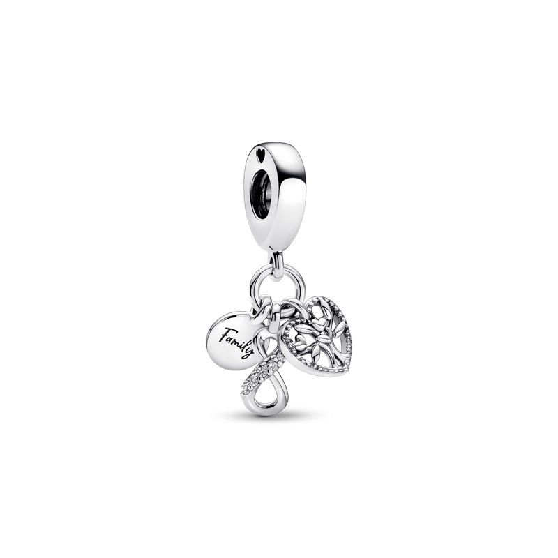 Charm Colgante de familia triple Infinito Pandora Plata Esterlina