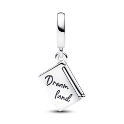 Charm colgante Pasaporte que se puede abrir Pandora Plata Esterlina