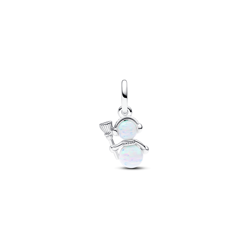 Charm Colgante Muñeco de Nieve Opalescente