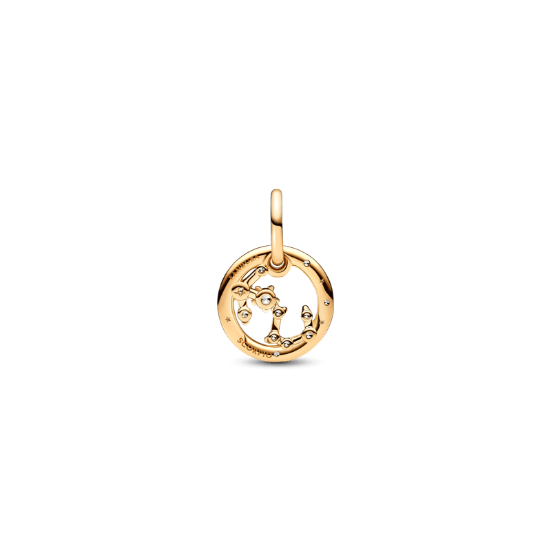 Charm Colgante Zodiaco Escorpio Recubrimiento en Oro de 14k