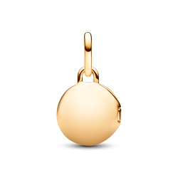Charm Colgante Medalla Grabable que se abre Oro