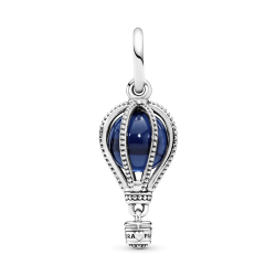 Charm Colgante De Viaje Globo Aerostático Azul Oscuro