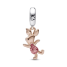 Disney Winnie Pooh, charm colgante Piglet Recubrimiento en Oro Rosa de 14k