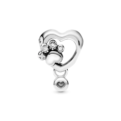 Charm Huellita y Corazón resplandecientes