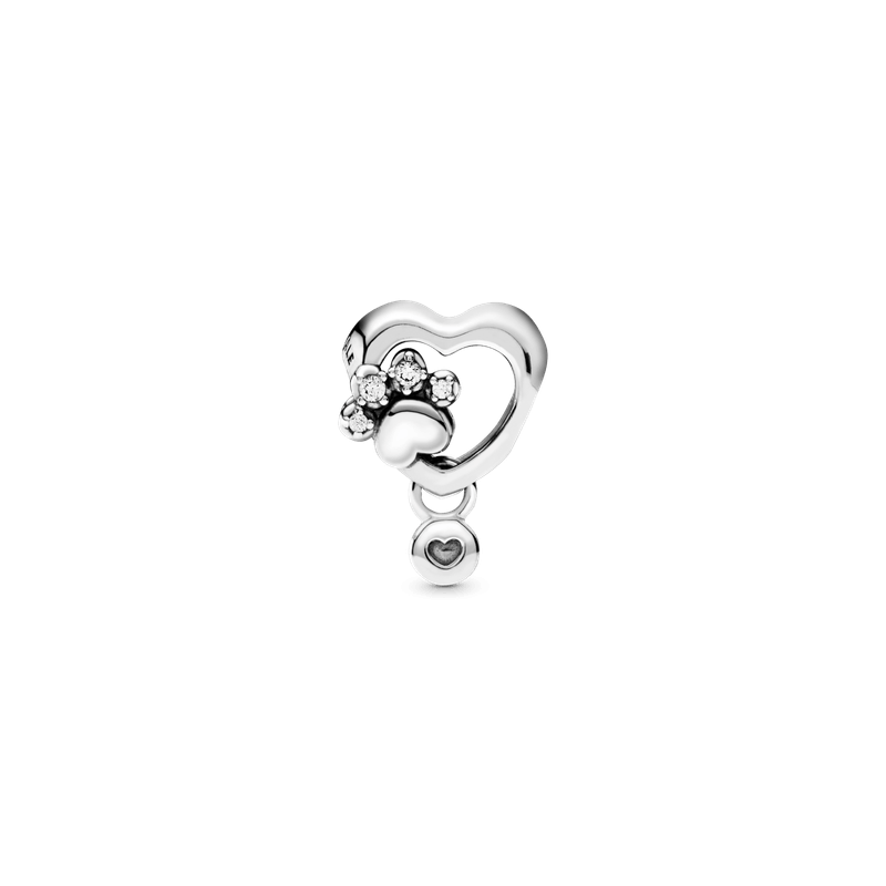 Charm Huellita y Corazón resplandecientes