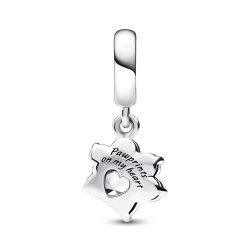Charm colgante Huella de mascota reluciente Pandora Plata Esterlina