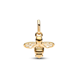 Charm colgante Abeja reluciente Recubrimiento en Oro de 14k