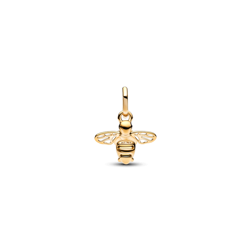 Charm colgante Abeja reluciente Recubrimiento en Oro de 14k