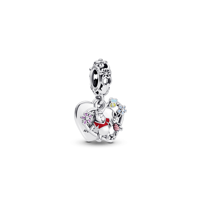 Charm Colgante Doble Winnie Pooh y Piglet de Disney Pandora Plata Esterlina