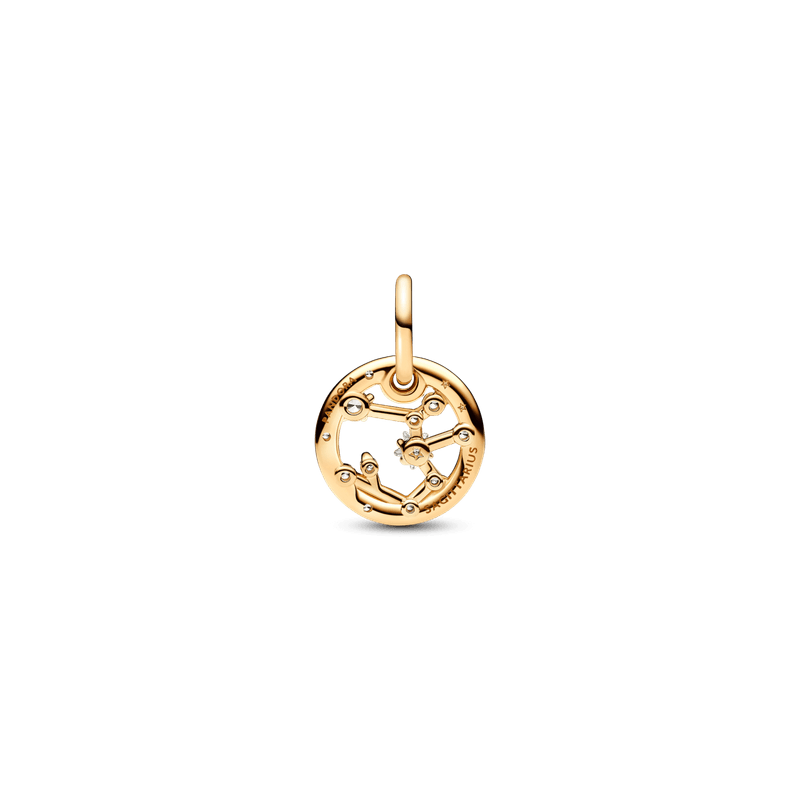 Charm Colgante Zodiaco Sagitario Recubrimiento en Oro de 14k