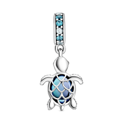 Charm Colgante Tortuga De Mar De Cristal Murano