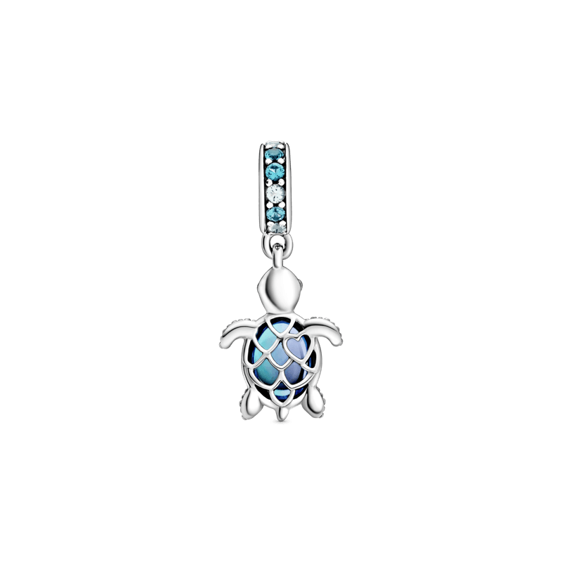 Charm Colgante Tortuga De Mar De Cristal Murano
