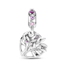 Charm colgante árbol genealógico con corazón rosa