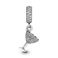 Charm Colgante Copa De Cóctel De Pavé