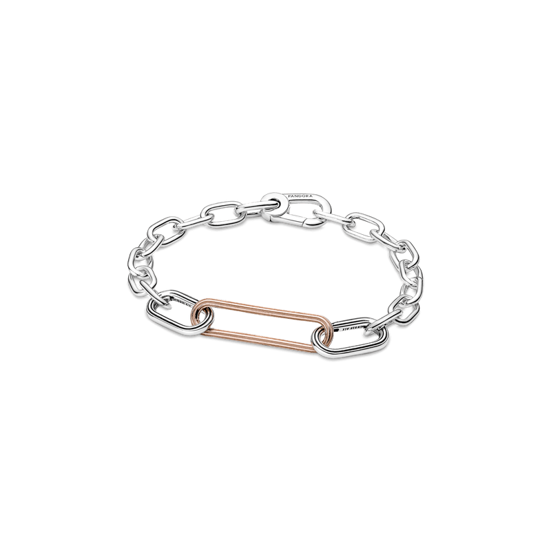 Eslabón De Estilo Recubrimiento en Oro Rosa De 14K Pandora Me