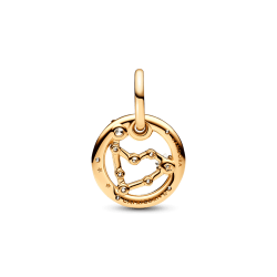 Charm Colgante Zodiaco Capricornio Recubrimiento en Oro de 14k