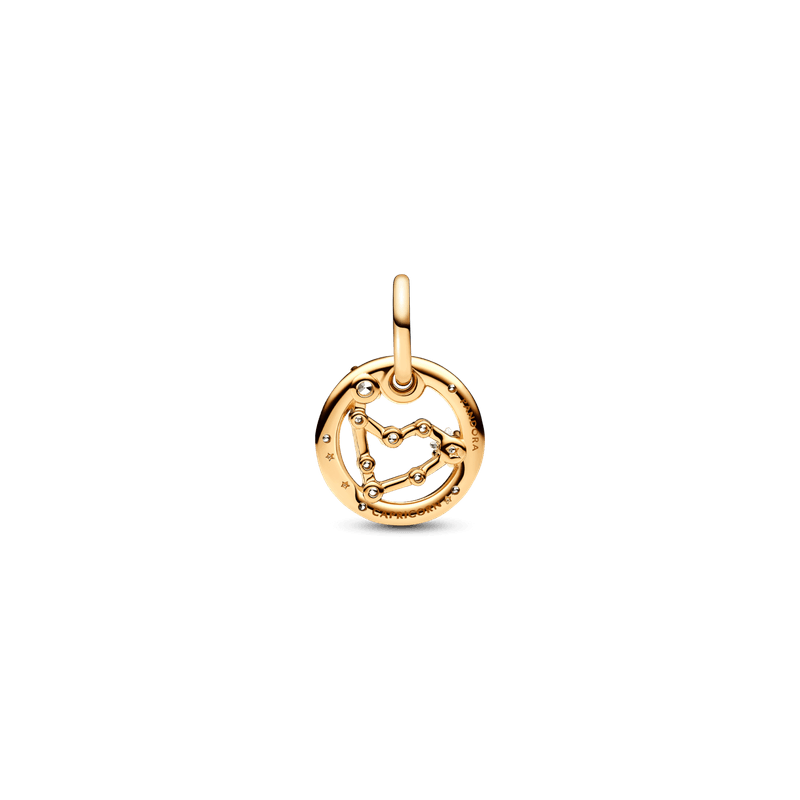 Charm Colgante Zodiaco Capricornio Recubrimiento en Oro de 14k