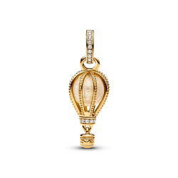 Charm Colgante Globo Aerostático Transparente Brillante