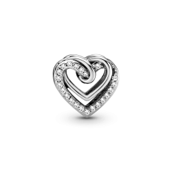 Charm Corazones entrelazados resplandecientes