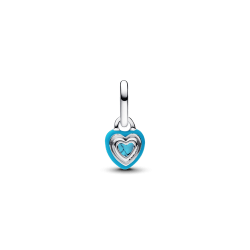 Mini Charm Colgante Corazón Color Turquesa