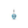 Mini Charm Colgante Corazón Color Turquesa
