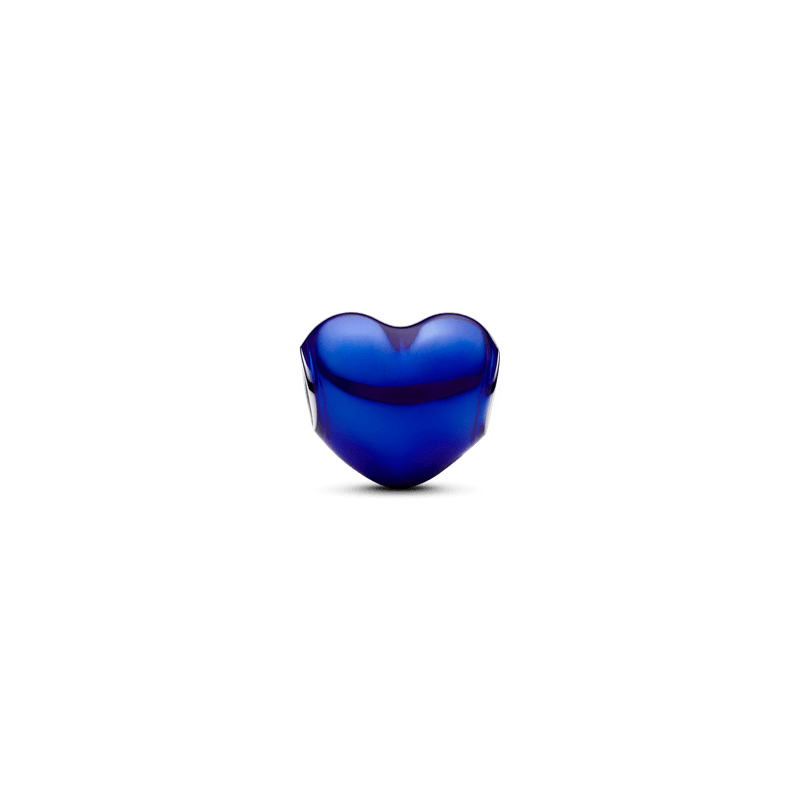 Charm Corazón Metálico Azul