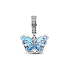 Charm Colgante Mariposa de Cristal Murano azul Pandora Plata Esterlina