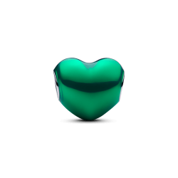 Charm Corazón Metálico Verde