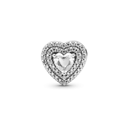 Charm Corazones Nivelados Brillantes