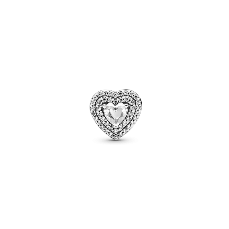 Charm Corazones Nivelados Brillantes