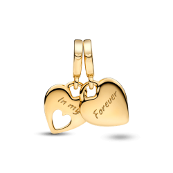 Charm Colgante Divisible Corazón Doble