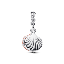 Charm Colgante Doble Concha Color Coral