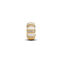 Charm de Clip Esmalte y Gemas Dorado