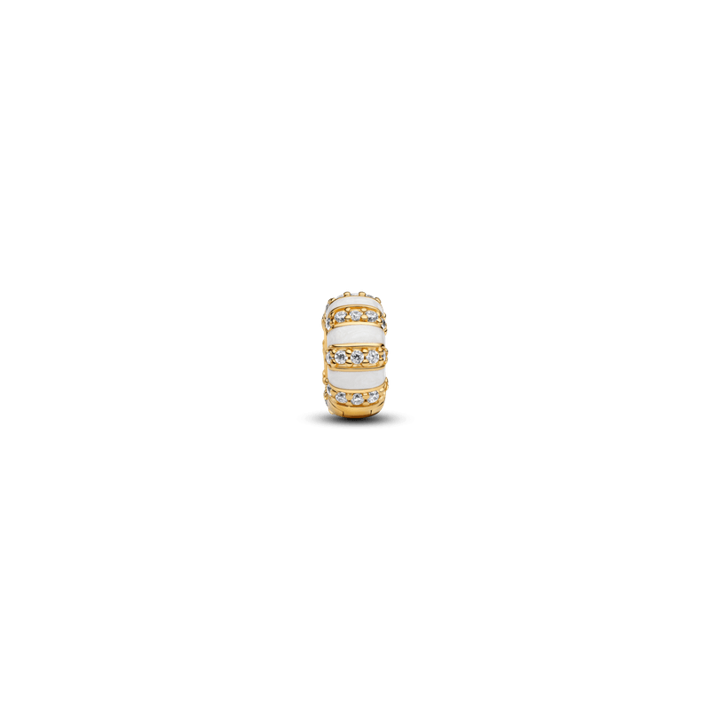 Charm de Clip Esmalte y Gemas Dorado