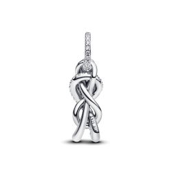 Charm Colgante Nudo Infinito y Pavé