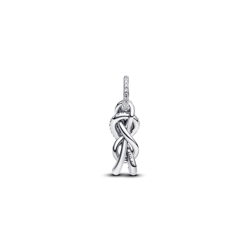 Charm Colgante Nudo Infinito y Pavé