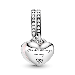 Charm Colgante Corazones De Madre E Hija