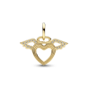 Charm colgante Corazón y alas de ángel Oro 14K